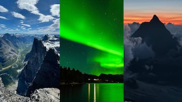 Fiordos, auroras boreales y picos entre nubes fotografiados durante 2024 por Kilian Jornet.