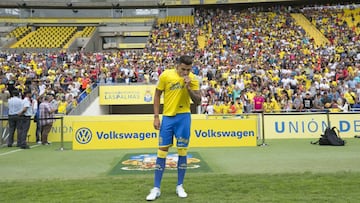 Vitolo, presentado como nuevo jugador de Las Palmas