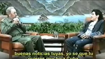 El d¨ªa que Maradona entrevist¨® a Fidel Castro: risas y regalos
