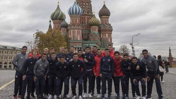 La plantilla del Sevilla ya se encuentra en Moscú.