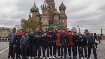 La plantilla del Sevilla ya se encuentra en Mosc&uacute;.