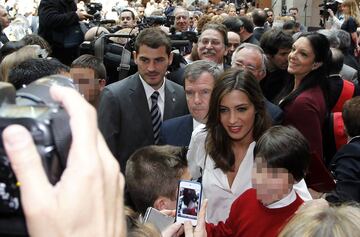 2013. Iker Casillas y Sara Carbonero en la entrega de Medallas de Oro de la Comunidad de Madrid.