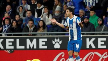 El defensa del Espanyol, Javi L&oacute;pez, durante un partido.