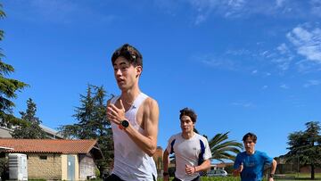 El atleta Marc Fernández, durante un entrenamiento.