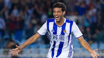 Nunca había sumado tantos puntos al llegar al parón navideño desde que el club donostiarra se instaló en el estadio. Xabi Prieto: "Queremos más".