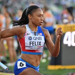 How many world titles does Allyson Felix have?