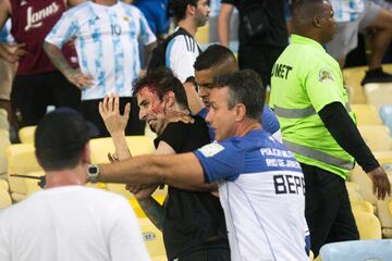 Las lamentables imágenes de la pelea en las gradas de Maracaná