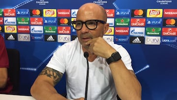 Sampaoli en rueda de prensa.