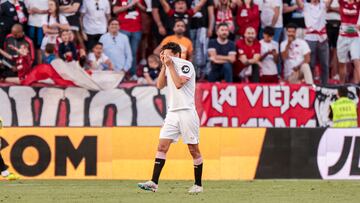 Jesus Navas of Sevilla FC is showing appreciation to fans during the La Liga EA Sports match between Sevilla FC and Cadiz CF at Ramon Sanchez Pizjuan in Seville, Spain, on May 15, 2024. (Photo by Jose Luis Contreras/Dax Images) (Photo by DAX Images/NurPhoto via Getty Images)