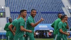 St.petersburg (Russian Federation), 14/06/2018.- Morocco&#039;s players attend a training session in St.Petersburg, Russia, 14 June 2018. Morocco will face Iran in the FIFA World Cup 2018 group B preliminary round soccer match on 15 June 2018. Morocco wil