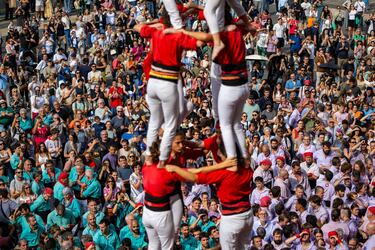Uno de los grupos de 'Castellers'.