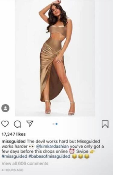 Kim Kardashian ganó una demanda a la marca Missguided