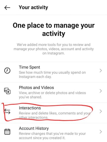Cómo ver las publicaciones que te han gustado en Instagram y hasta el primer like