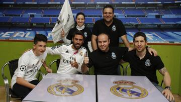 PREPARADOS. La peña ‘Hasta el final’ será recibida por el Real Madrid mañana antes del partido.