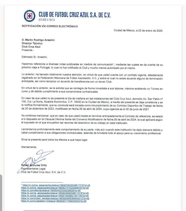 Las consecuencias legales que podría tener Anselmi por abandonar Cruz Azul