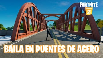 Fortnite Cap&iacute;tulo 2 - Temporada 1 | Desaf&iacute;o de Caos en Ascenso: baila en el puente de acero verde, el puente de acero amarillo y el puente de acero rojo
 