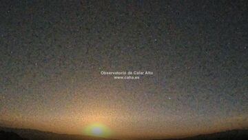 Captura de las imágenes registradas por el Observatorio de Calar Alto