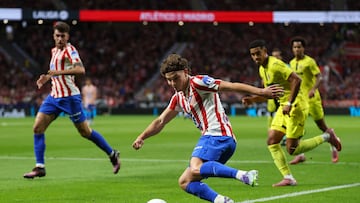 Julián Alvarez, en el encuentro ante el Villarreal.