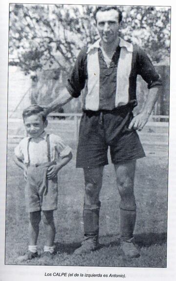 Antonio Calpe, con su padre Ernesto Calpe, del que heredó su pasión por el Levante. 
 