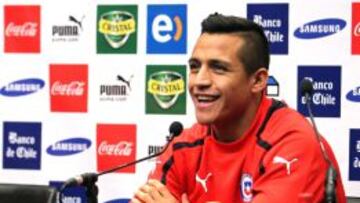 Alexis Sánchez, en rueda de prensa.