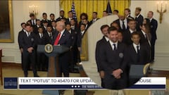 La reacción de Messi al escuchar a Trump mencionar a Cristiano