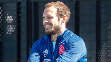Daley Blind durante un entrenamiento del Ajax