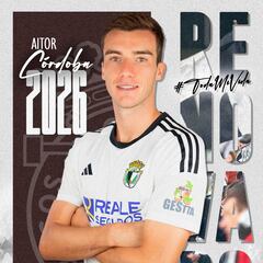 Aitor Córdoba renueva por dos temporadas con el Burgos