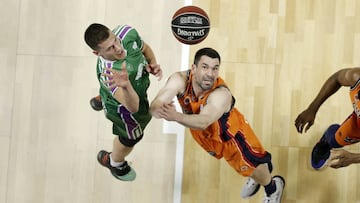 UNICAJA-VALENCIA BASKET.
 LIGA ACB
 nedovic y rafa martinez