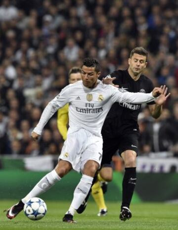 Cristiano Ronaldo y Thiago Motta.