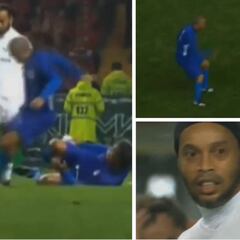 El increíble show de lujos de Ronaldinho en un amistoso