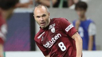 Andr&eacute;s Iniesta con el Vissel Kobe. 