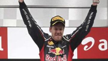 <b>EN LO MÁS ALTO. </b>Vettel lleva tres años increíbles con su Red Bull.