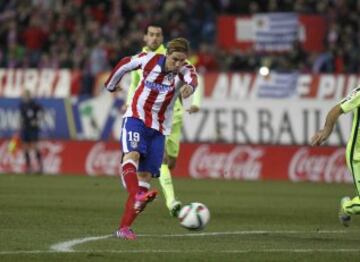 En los cuartos de final de la Copa del Rey en la temporada 2014/15, Torres abrió la lata contra el Barcelona en el Calderón.