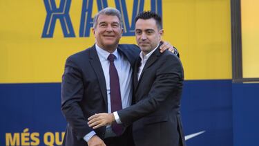 Joan Laporta y Xavi.