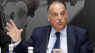 Tebas tambi¨¦n habl¨® del penalti: "Si el ¨¢rbitro pit¨® es que lo fue..."