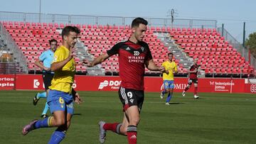 La UD Las Palmas, ante el Mirandés.