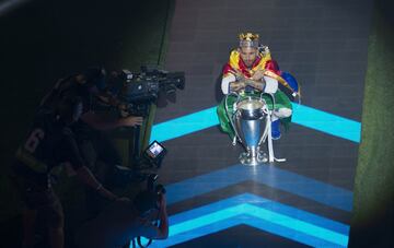 La fiesta de los campeones en el Santiago Bernabéu