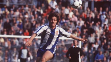 DIAPOSITIVA  1987  MICHEL PINEDA JUGANDO EN EL ESPANYOL