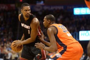 Chris Bosh y Kevin Durant.