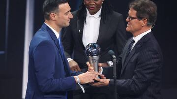 Lionel Scaloni after winning the Best FIFA Men's Coach 2022 award at The Best FIFA Football Awards 2022 on February 27, 2023 in Paris, France. (Photo by Raddad Jebarah/NurPhoto via Getty Images)