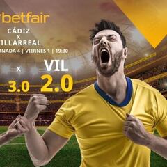 Cádiz CF vs. Villarreal CF: horario, TV, estadísticas, clasificación y pronósticos