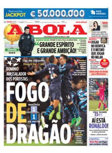 Portadas de la prensa deportiva