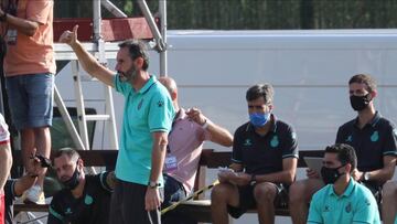 Vicente Moreno, ante el Almería.