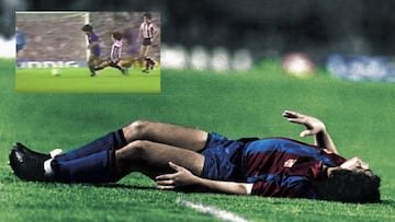 El 24 de septiembre de 1983, durante un partido entre el Barcelona y el Athletic de Bilbao en el Camp Nou, Goikoetxea lesionó a Maradona tras una brutal entrada que le dejo 4 meses KO