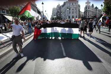 Las protestas pro-Palestina en las calles de Madrid.