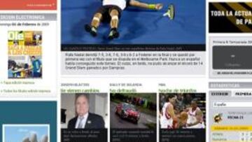 <b>REY NADAL.</b> La prensa mundial se rinde ante la exhibición de Rafael Nadal en el Abierto de Australia.