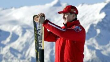 Schumacher en una imagen de su &eacute;poca de Ferrari en Madonna di Campiglio. 