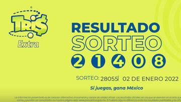 Resultados Lotería Tris Extra hoy: ganadores y números premiados | 2 de enero