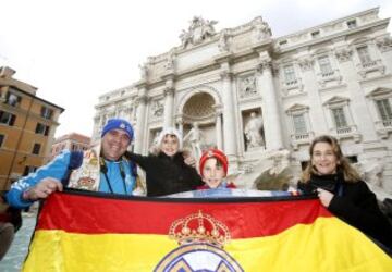 Cientos de aficionados madridistas ya se encuentran en Roma para animar a su equipo en Champions.