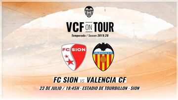 El Sion será el segundo rival del Valencia durante la pretemporada.
